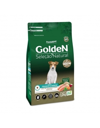 Ração Golden Seleção Natural para Cães Adultos de Porte Pequeno Frango e Arroz 1kg