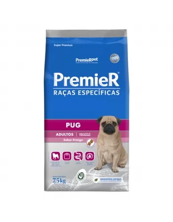 Ração Premier Raças Específicas Cães Adulto Pug 7,5 KG