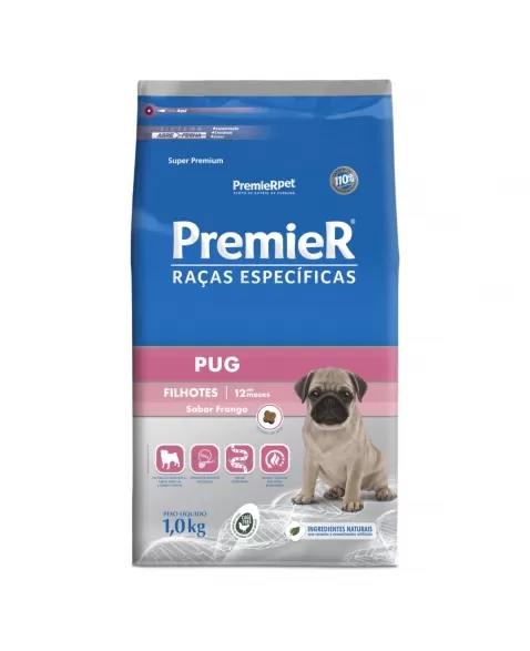 Ração Premier Raças Específicas Cães Filhote Pug 1 KG