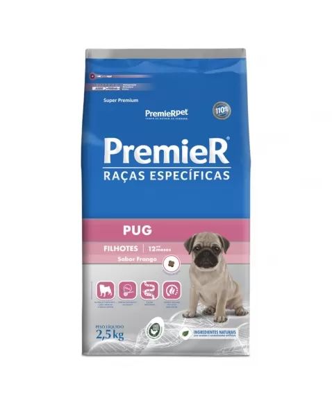 Ração Premier Raças Específicas Cães Filhote Pug 2,5 KG