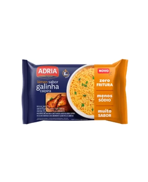 Massas Adria Lamen Assado Galinha Caipira 50X75G