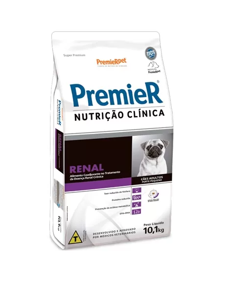 Ração Premier Nutrição Clínica Cães Renal Pequeno Porte 10KG