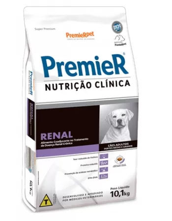 Ração Premier Nutrição Clínica Cães Renal Médio e Grande Porte 10KG