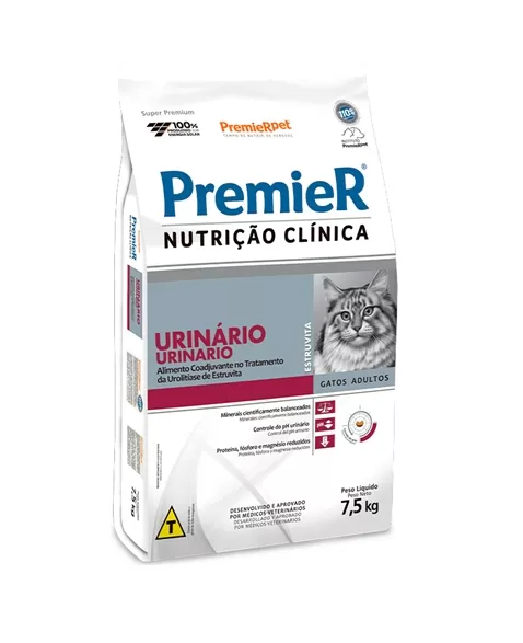 Ração Premier Nutrição Clínica Gatos URIN ESTRU 7,5 KG