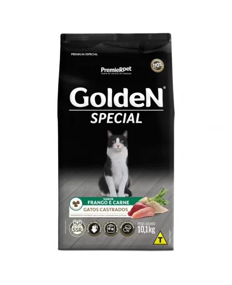 Ração Golden Gatos Castrado 10,1 KG