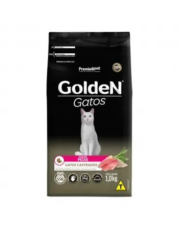 Ração Golden Gatos Adulto Castrado Peixe 1KG