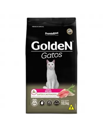 Ração Golden Gatos Adulto Castrado Peixe 10,1KG