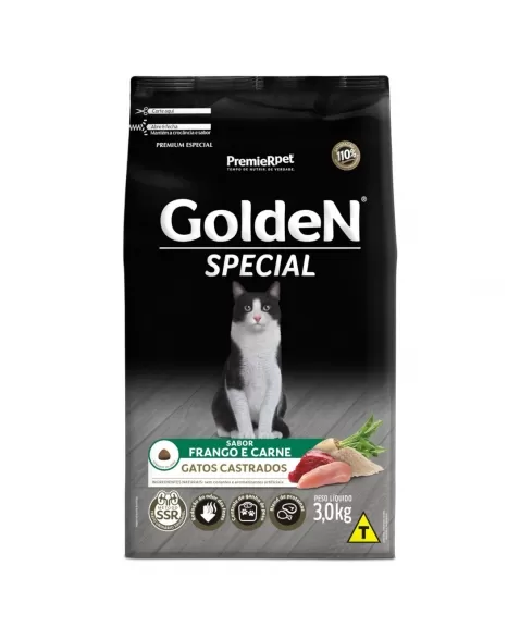 Ração Golden Special Gatos Castrados 3 KG