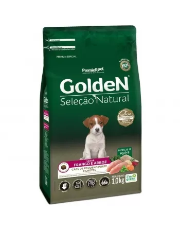 Ração Golden Seleção Natural Cães Filhotes Porte Pequeno Frango & Arroz 1kg