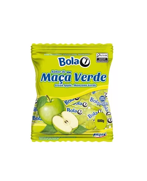 Bala Riclan Mastigavel Bola7 Maca Verde 20X600G