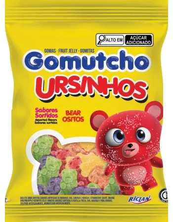 Bala Riclan Gomutcho Ursinhos Sortidos 40x64G