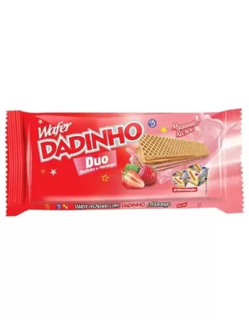 Biscoito Dadinho Wafer Duo Morango 50X90G