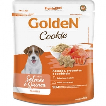 Cookie Golden para Cães Filhotes Salmão e Quinoa 350g