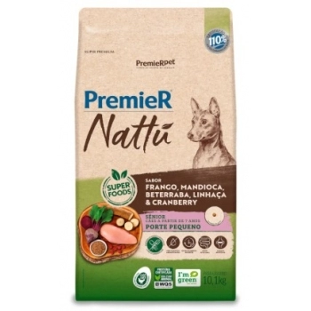 Ração Premier Nattu para Cães Sênior de Porte Pequeno 10,1kg