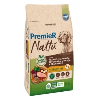 Ração Premier Nattu para Cães Filhotes Sabor Mandioca 10,1kg