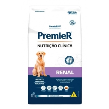 Ração Premier Nutrição Clínica Renal para Cães Adultos Médio e Grande Porte 10kg