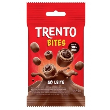 Chocolate Trento Bites Ao Leite Peccin 40g Display com 12 Unidades