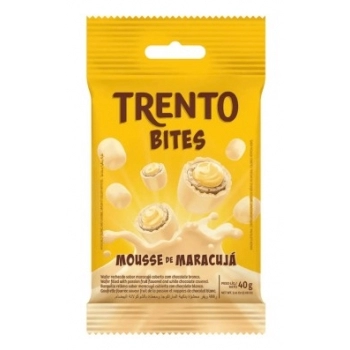 Chocolate Trento Bites Mousse De Maracujá Peccin 40g Display com 12 Unidades