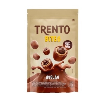 Chocolate Trento Bites Avelã ao Leite Peccin 40g Display com 12 Unidades