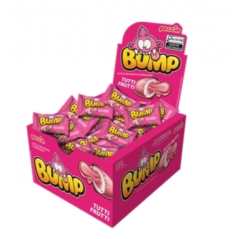 Chiclete Bump Tutti Frutti Peccin 140g Display com 24 Unidades