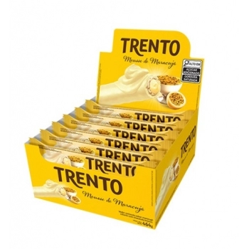Chocolate Trento Mousse de Maracujá Peccin 29g Display com 16 Unidades