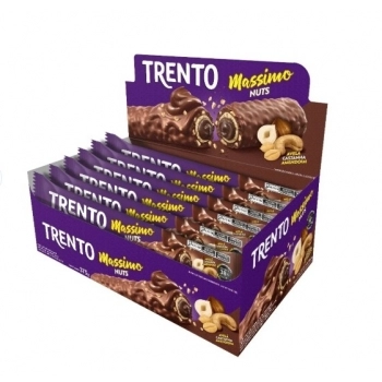 Chocolate Trento Massimo Nuts Peccin 25g Display com 15 Unidades