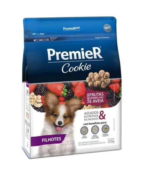 Cookie Premier Cães Filhotes Frutas Vermelhas 250g