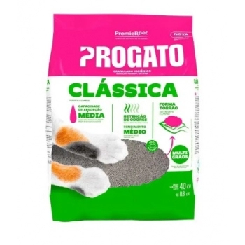 Areia Higiênica ProGato Clássica Granulado Aglomerante 4kg
