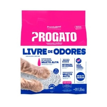 Areia Higiênica ProGato Livre de Odores Granulado Não Aglomerante 3,6kg