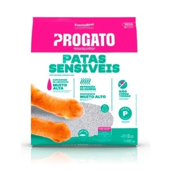 Areia Higiênica ProGato Patas Sensíveis Granulado Não Aglomerante 1,8kg