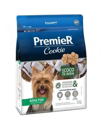 Cookie Premier Cães Adultos Porte Pequeno Coco & Aveia 250g