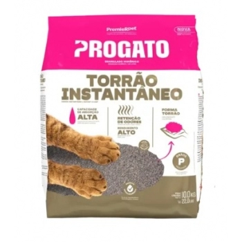 Areia Higiênica ProGato Torrão Instantâneo Granulado Aglomerante 4kg