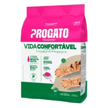Areia Higiênica ProGato Vida Confortável Granulado Aglomerante 10kg