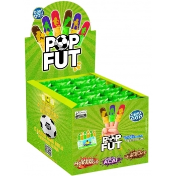 Pirulito Best Pop Fut Sortido Display com 18 Unidades de 14g