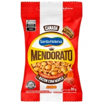 Amendoim Mendorato Bacon Canadá Santa Helena 90g Caixa com 36 Unidades