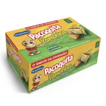 Paçoca Paçoquita Rolha Sabor Pamonha Santa Helena 120g Caixa com 12 Unidades