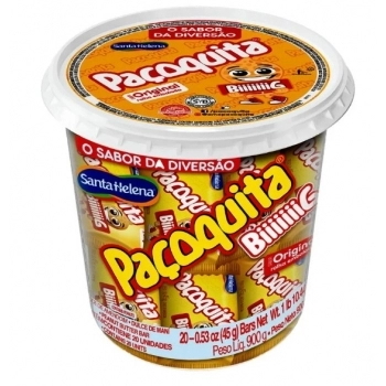 Paçoca Paçoquita Big Rolha Santa Helena 900g Pote com 20 Unidades
