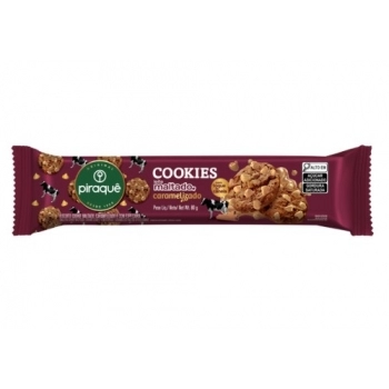 Biscoito Piraquê Cookies Maltado Caramelizado 80g Caixa com 40 Unidades