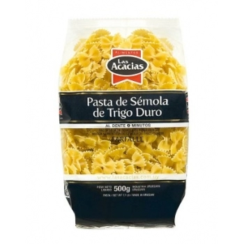 Macarrão Las Acacias Massa de Grano Duro Farfalle 500g Caixa com 12 Unidades