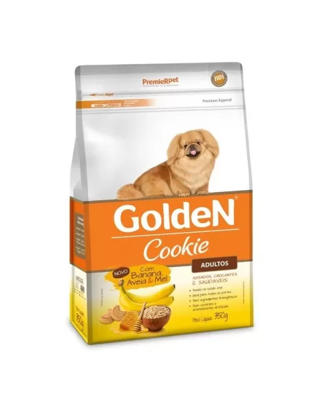 Cookie Golden Cães Adultos Banana Aveia & Mel 350g