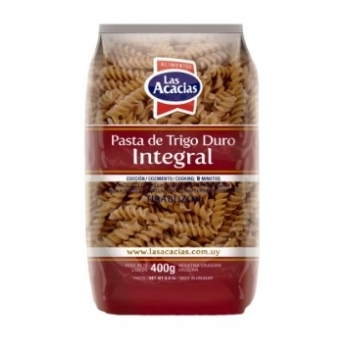 Macarrão Las Acacias Massa de Grano Duro Integral Fusilli 500g Caixa com 12 Unidades