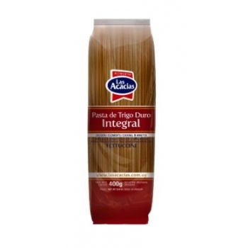 Macarrão Las Acacias Massa de Grano Duro Integral Fettuccine 400g Caixa com 20 Unidades