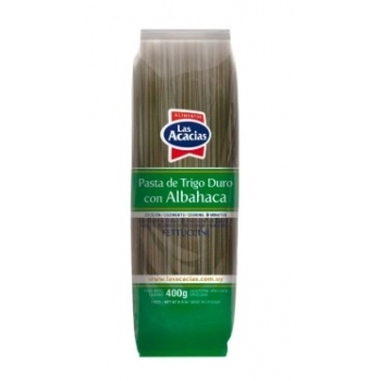 Macarrão Las Acacias Massa de Grano Duro com Manjericão Fettuccine 400g Caixa com 20 Unidades