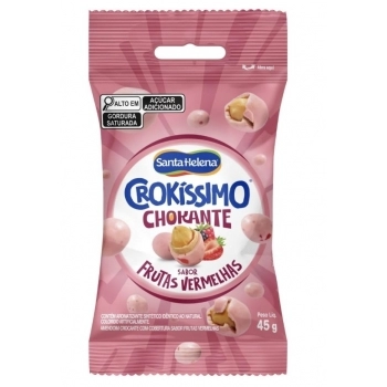 Amendoim Santa Helena Crokíssimo Frutas Vermelhas 45g Caixa com 120 Unidades