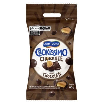 Amendoim Santa Helena Crokíssimo Chocolate 45g Caixa com 120 Unidades