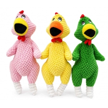 Pet Works Pelúcia Galinha Colorida Cores Sortidas para Pets