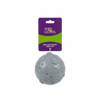 Pet Works Bola Lua Petisco Cinza TPR para Pets