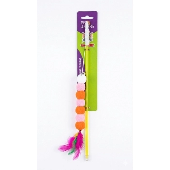 Pet Works Varinha para Gatos com Bolinhas Coloridas