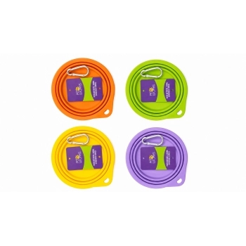 COMEDOURO RETRÁTIL 350ML - CORES DIVERSAS