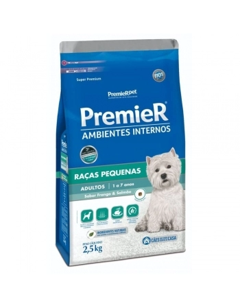 Ração Premier Ambientes Internos para Cães Adultos Sabor Frango 2,5kg